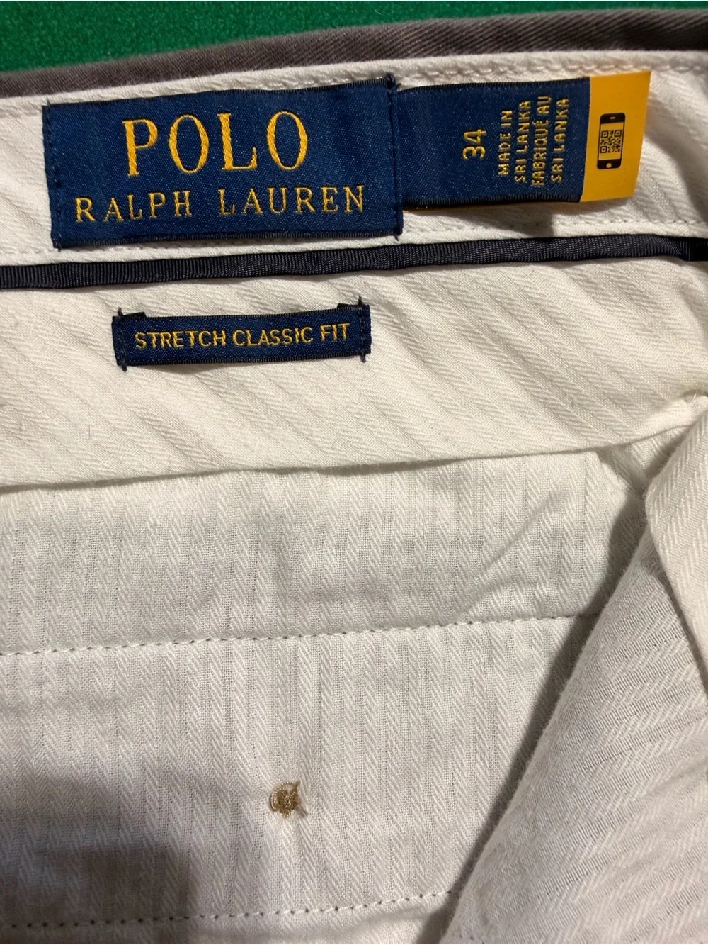 Ralph Lauren Gray Embroidered Polo Chino Shorts with Gold Logos